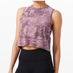 Lululemon Purple Camo Crop Tank